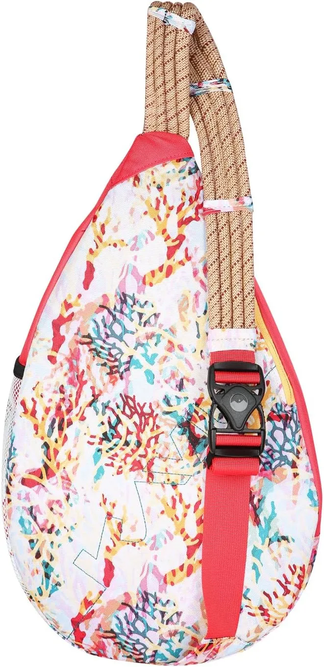 KAVU Paxton Pack Backpack Rope Sling Bag - Floral Coral