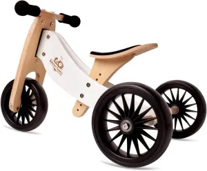Kinderfeets New, Kids Tiny Tot Plus Balance Bike, Adjustable Seat, Puncture Proof Tires, Pedal-Free Training Bicycle for Children and Toddlers Ages 18 Months and up (White)