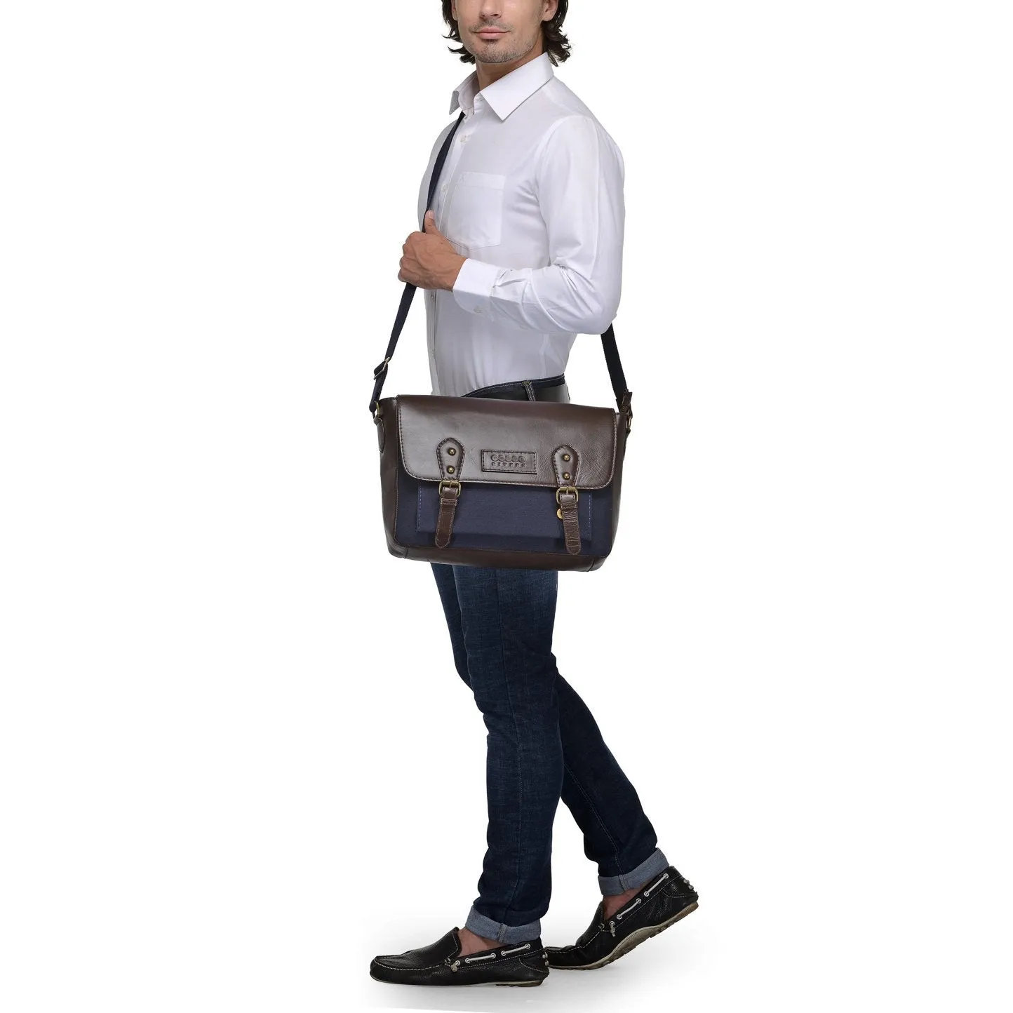 Leather Messenger Bag - PR1112