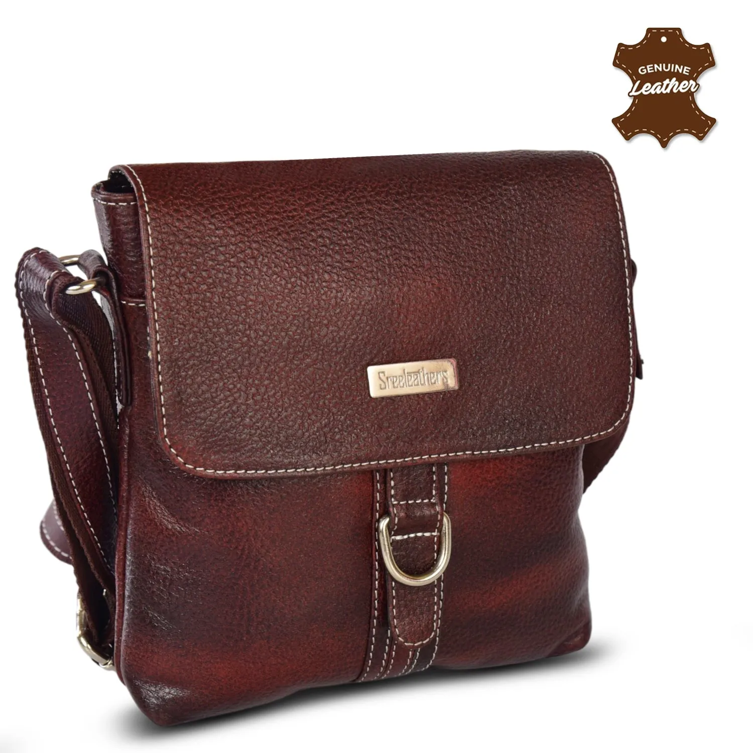 LEATHER SLING BAG 998908 (BROWN)