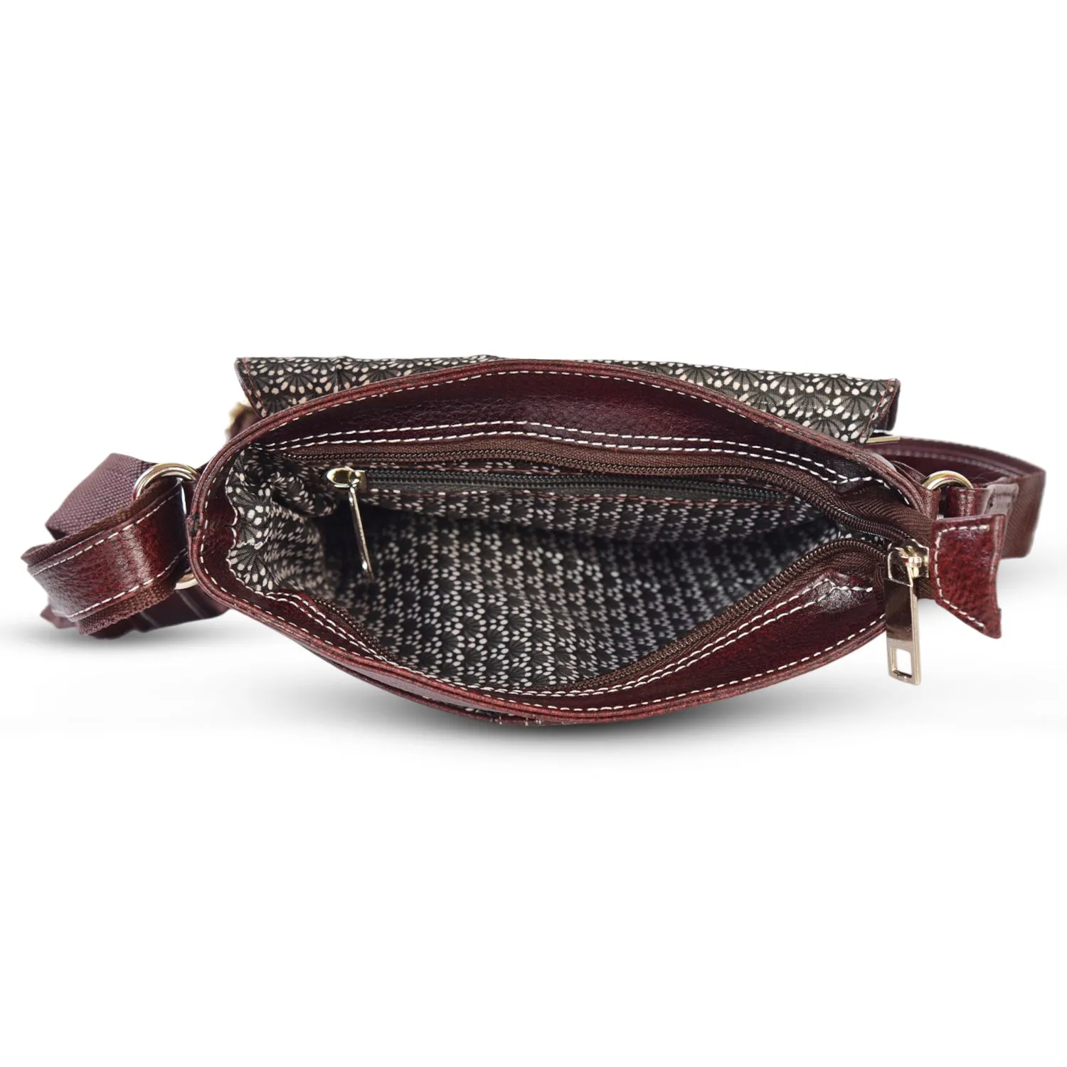 LEATHER SLING BAG 998908 (BROWN)