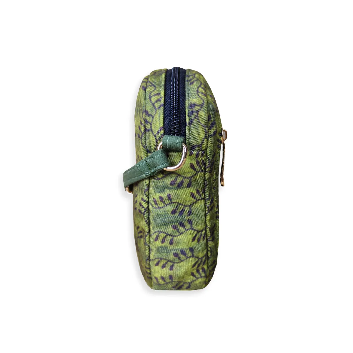 Mini Sling Bag-Kalamkari Green Bel