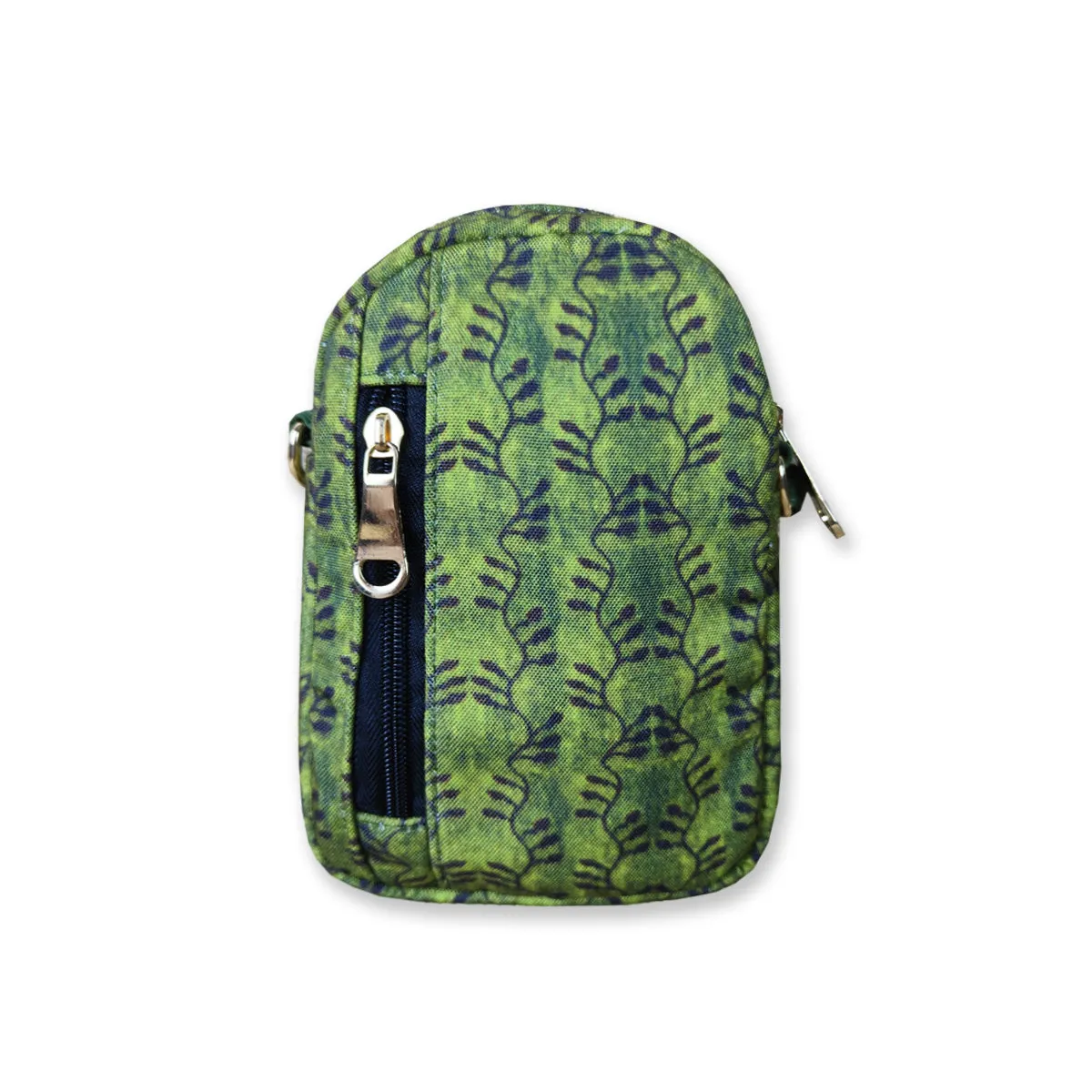 Mini Sling Bag-Kalamkari Green Bel