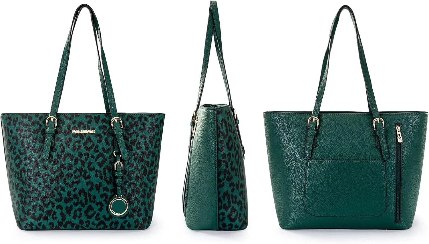 Montana West Purses for Women Tote Bag 3Pcs Set Leopard Print Satchel Handbags
