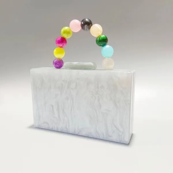Multi Acrylic Evening Clutch