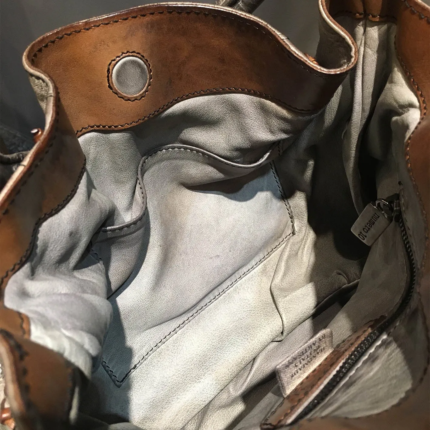 Numero 10/Super soft grey lambskin hobo