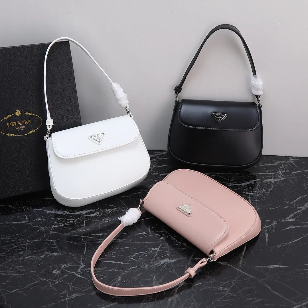P Cleo Leather Shoulder Bag With Flap