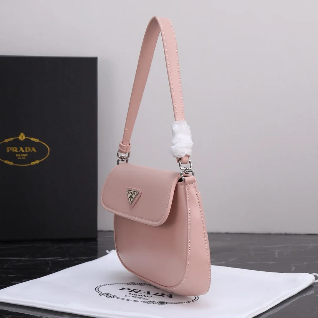 P Cleo Leather Shoulder Bag With Flap