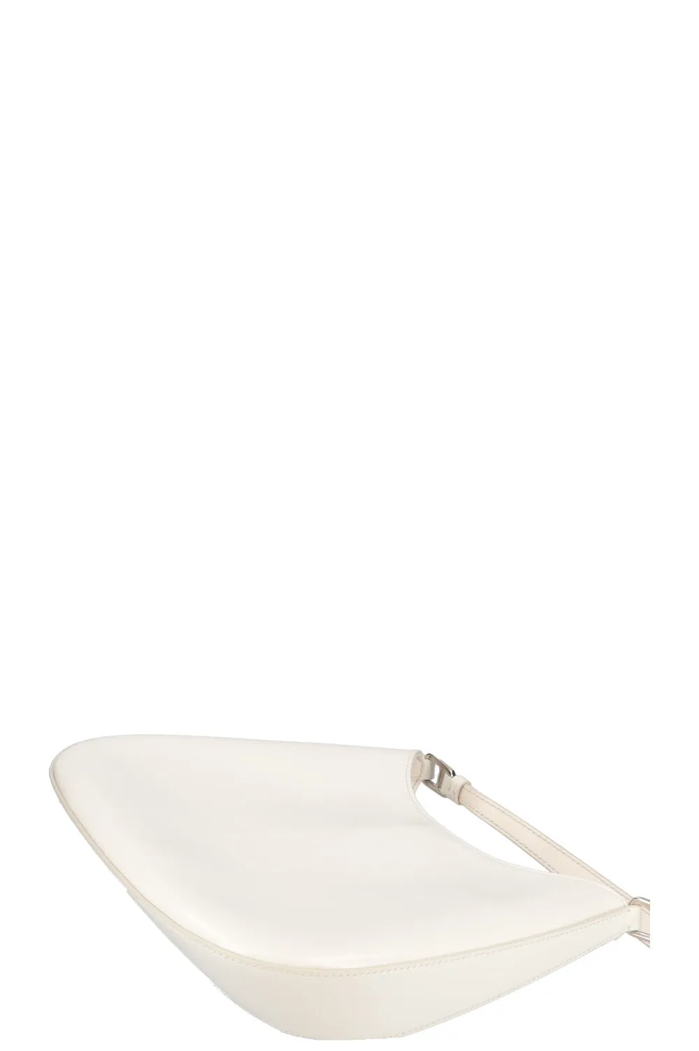 PRADA Cleo Shoulder Bag Brushed Leather White