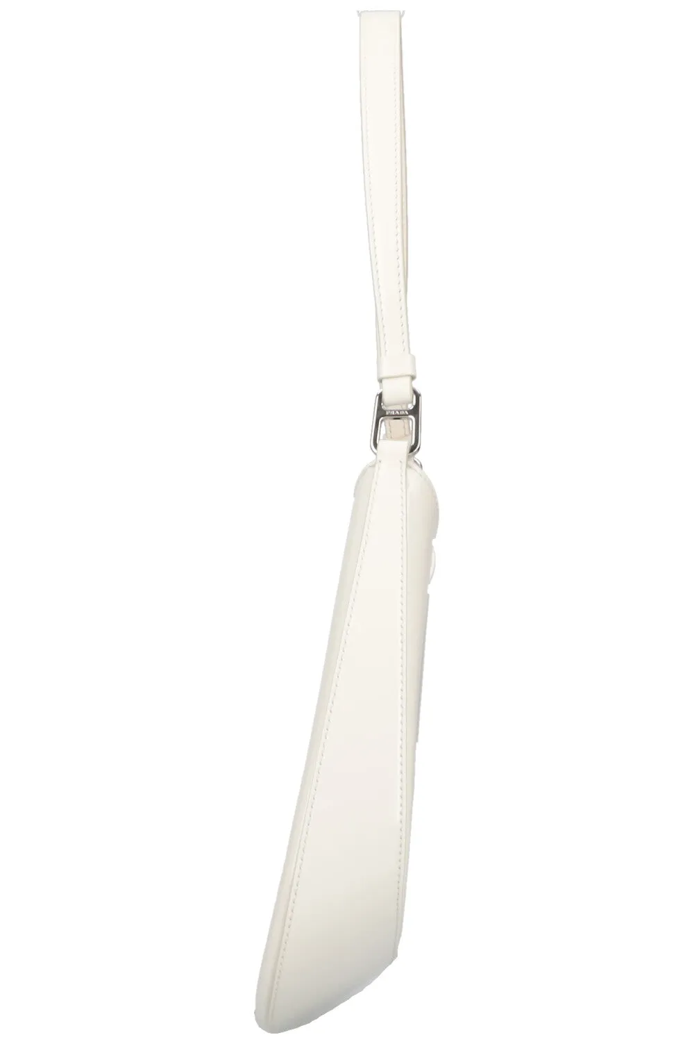 PRADA Cleo Shoulder Bag Brushed Leather White