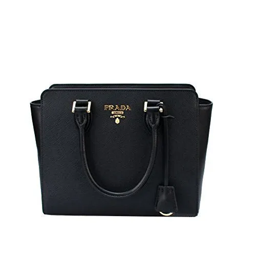 Prada Women's Saffiano Leather Shoulder Tote Handbag 1BA113