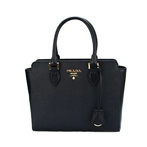 Prada Women's Saffiano Leather Shoulder Tote Handbag 1BA113