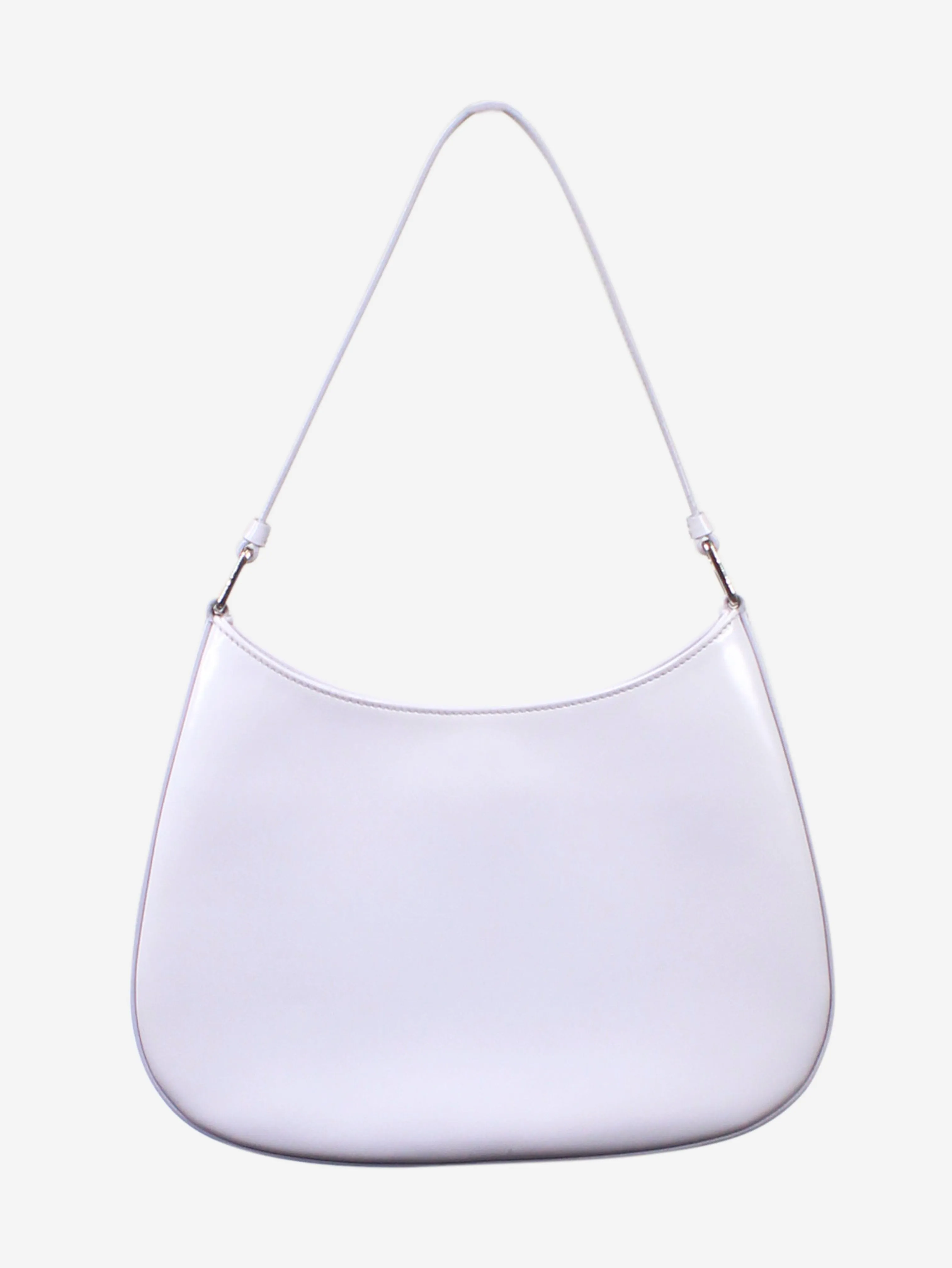Purple Cleo brushed leather shoulder bag