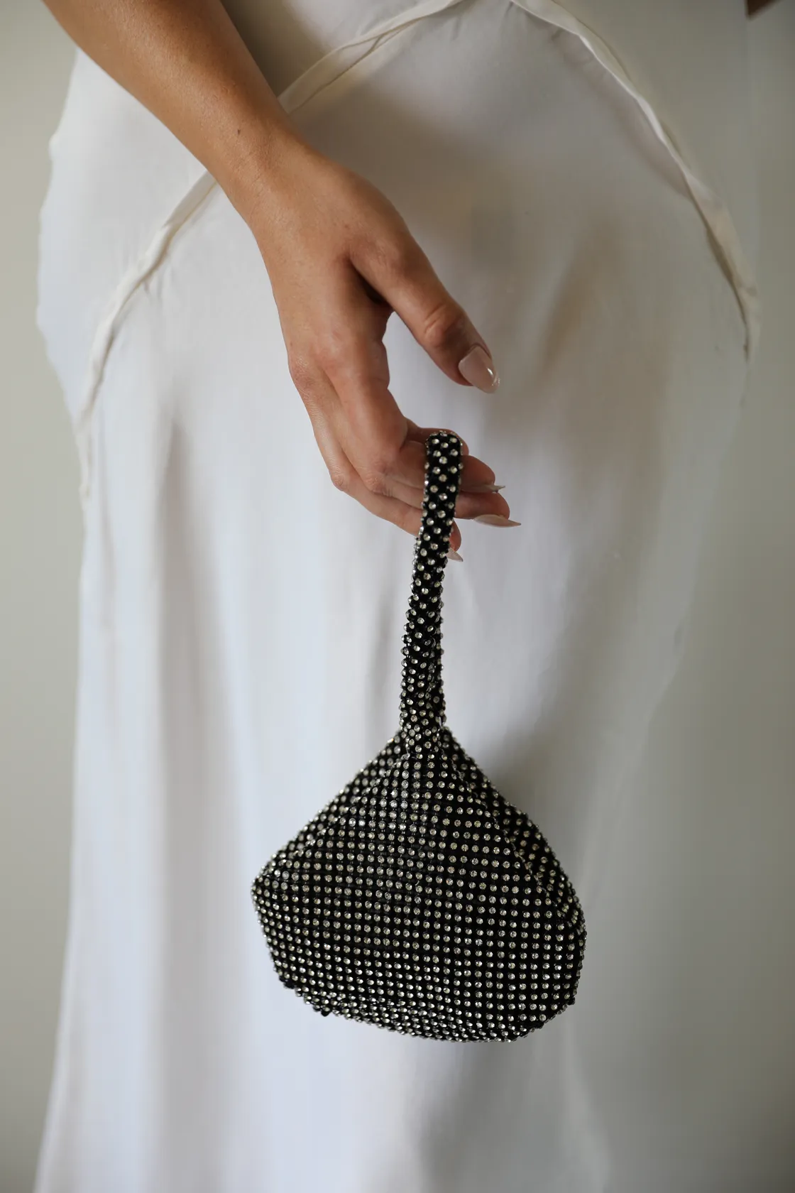 Rose Gold Rhinestone Evening Bag