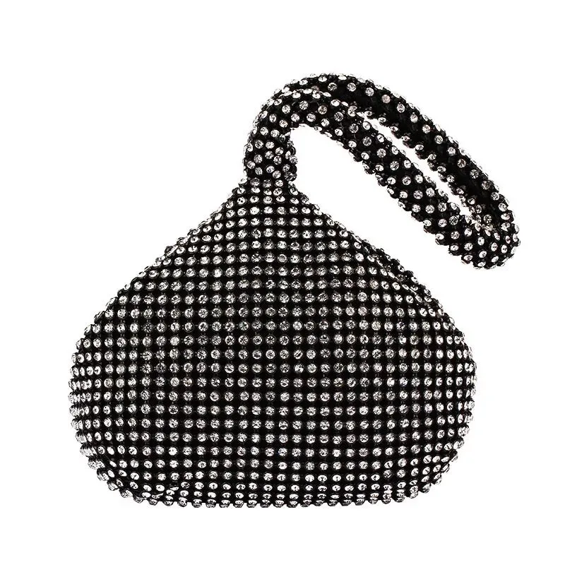 Rose Gold Rhinestone Evening Bag