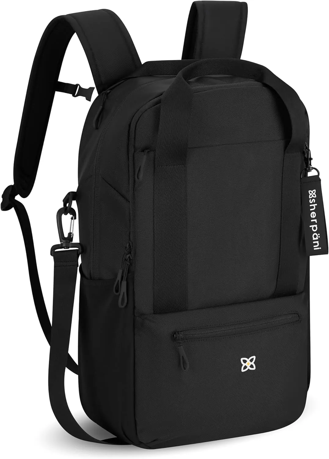 Sherpani Camden, Convertible Backpack, 3 in 1 Tote Bag, Women Crossbody Bag, Cross Body Purse, 21L Travel Backpack, Travel Gifts for Mothers Day 2025, RFID Protection, Fits 15 Laptop (Raven)