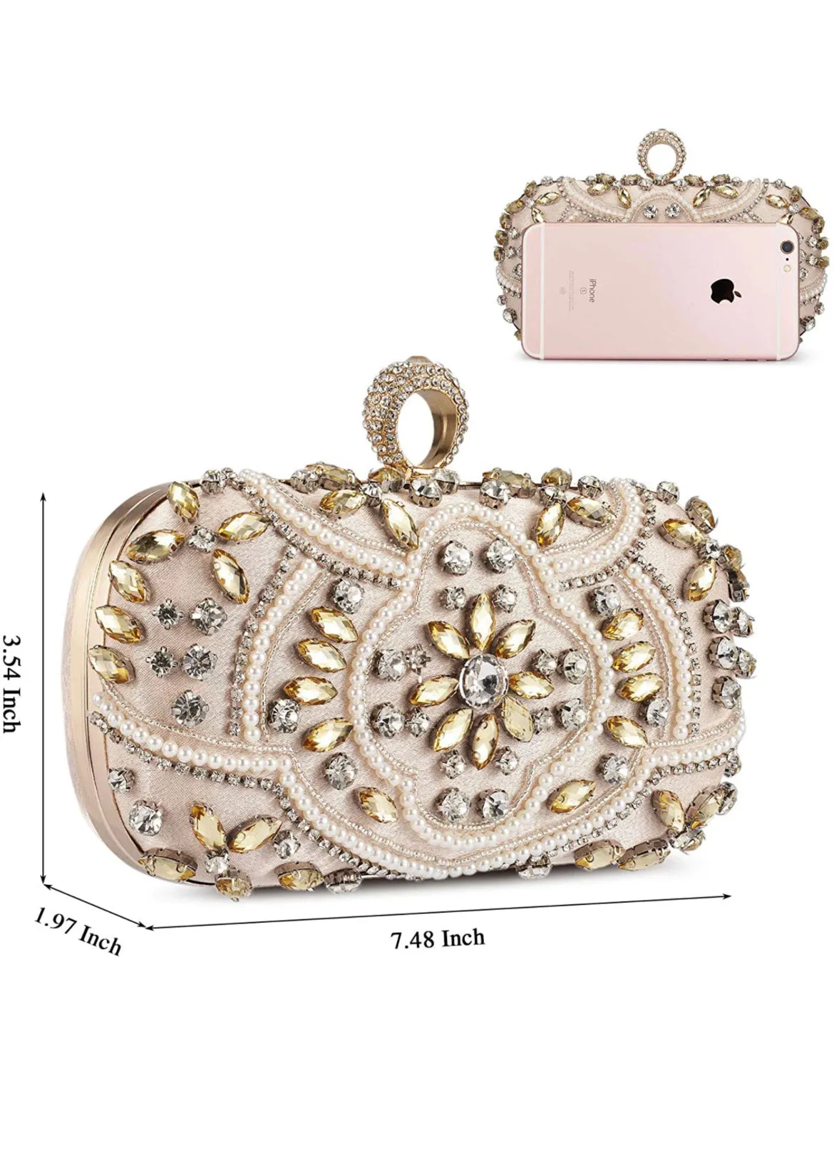 Silver Crystal Wedding Purse