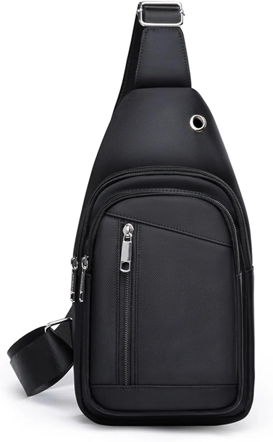 Small Crossbody Bags for Women Men Sling Backpack with Adjustable Shoulder Strap Hiking Daypack Casual Daypack Backpacks for Travel Sports Running (Black)