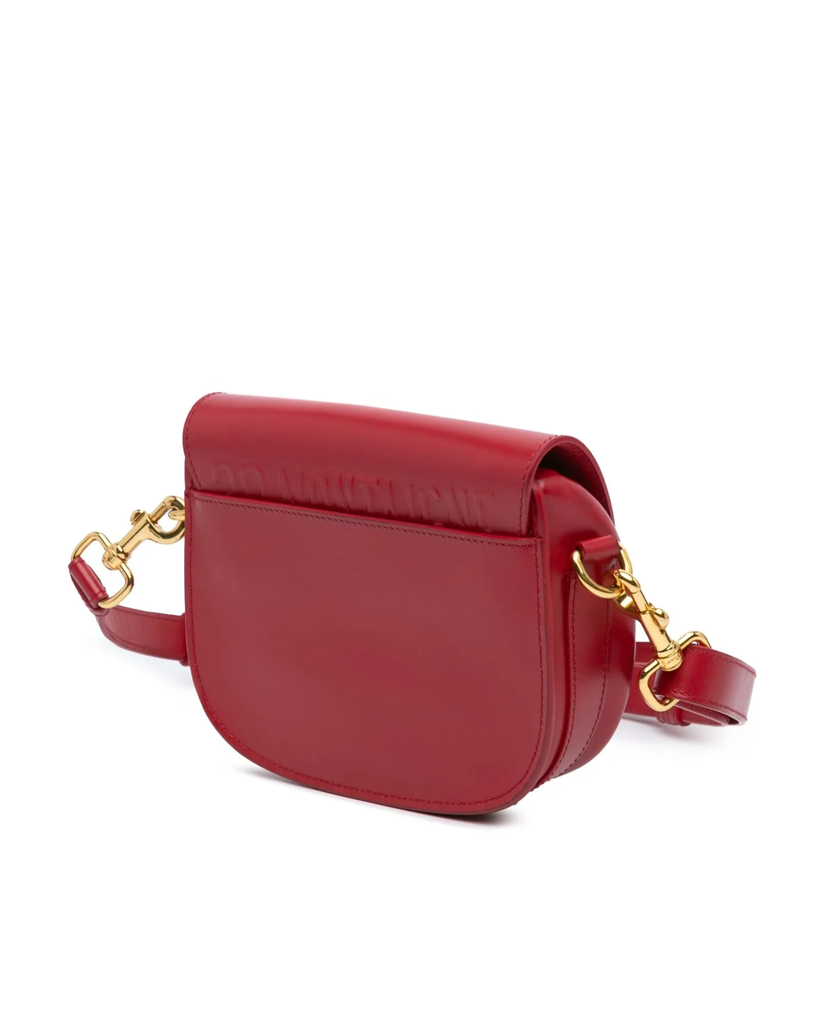 Small Leather Crossbody Bag with Buckle Closure
