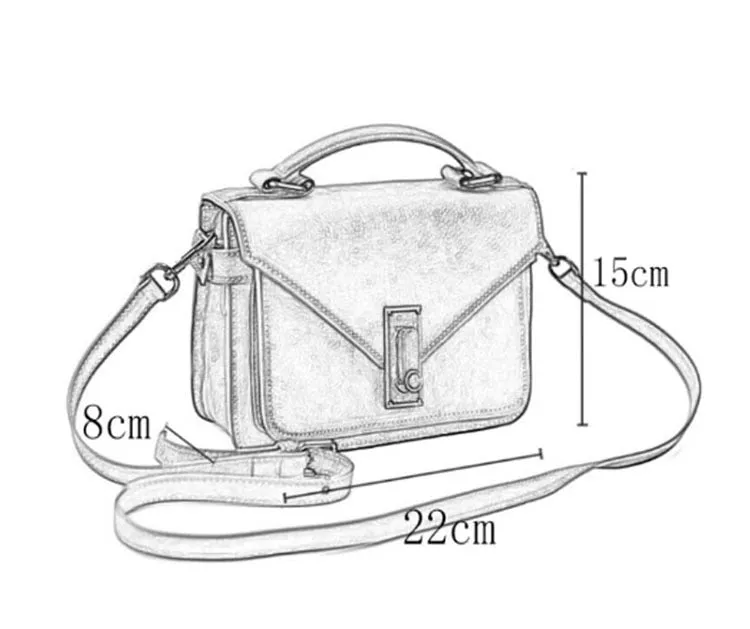 Small Satchel Purse Black Leather Satchel Bag Structured Sling Bag
