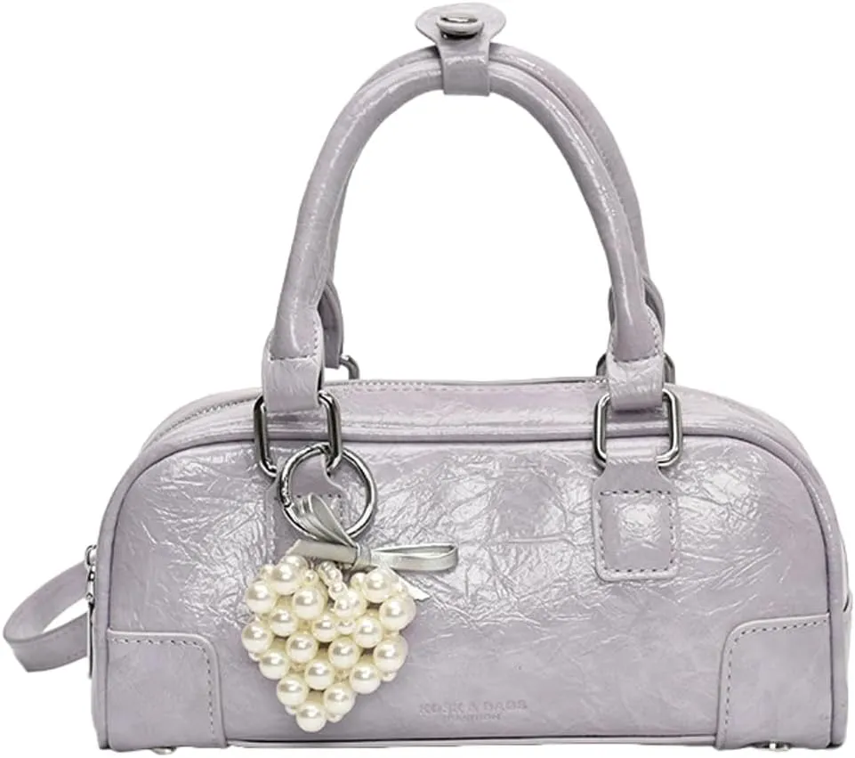 Trendy Bowling Tote Handbag for Women in 2025 Shoulder Crossbody Bag Satchel Bags with Adjustable Sholuder Strap