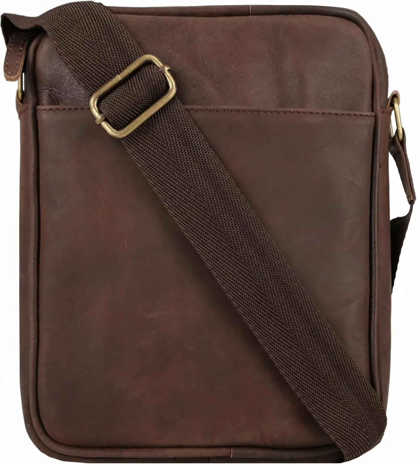 TUZECH Genuine Leather Crossbody Messenger Bag  Slim & Vintage Shoulder Satchel for Men & Women Adjustable Strap