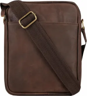 TUZECH Genuine Leather Crossbody Messenger Bag  Slim & Vintage Shoulder Satchel for Men & Women Adjustable Strap