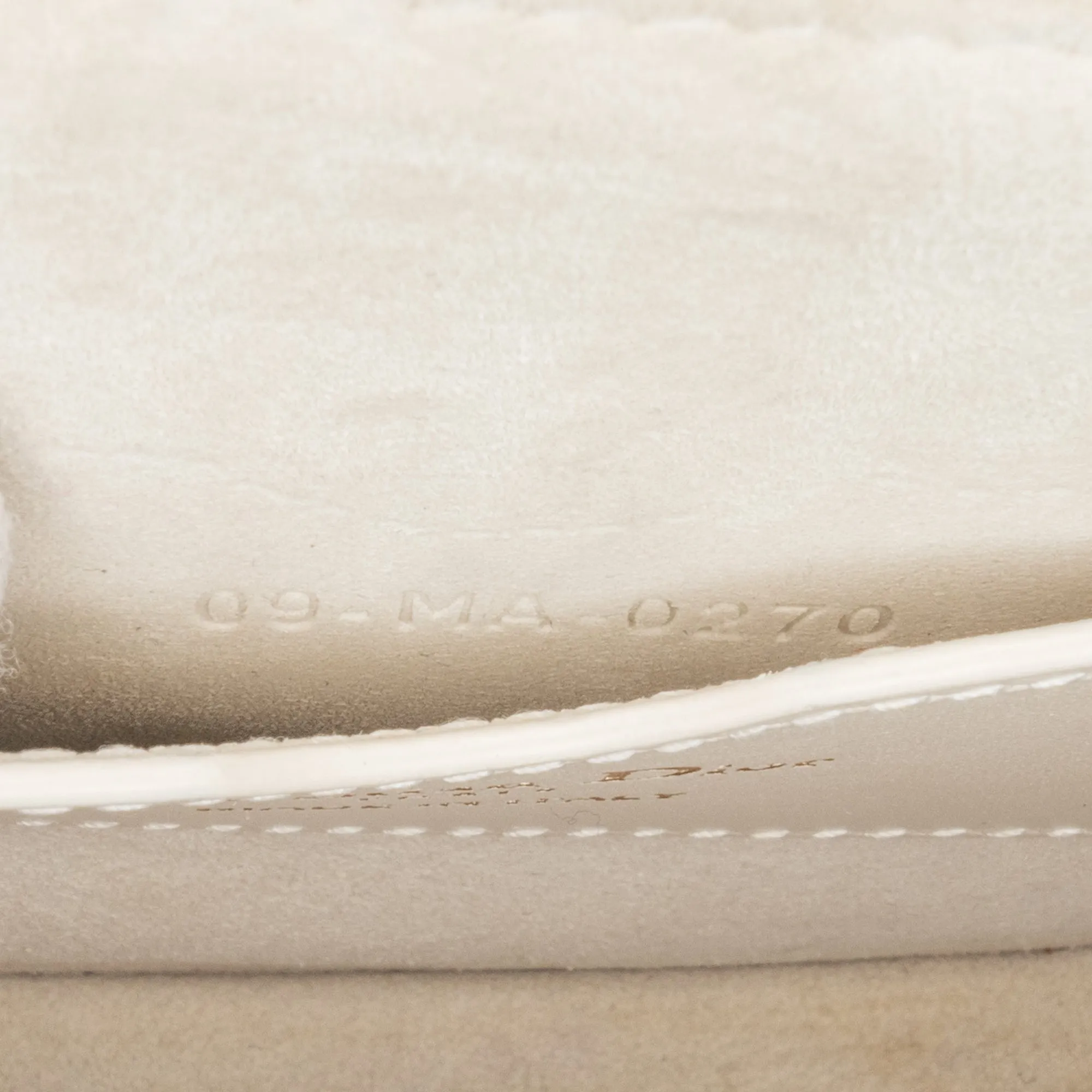 White Dior Small Leather Bobby Crossbody
