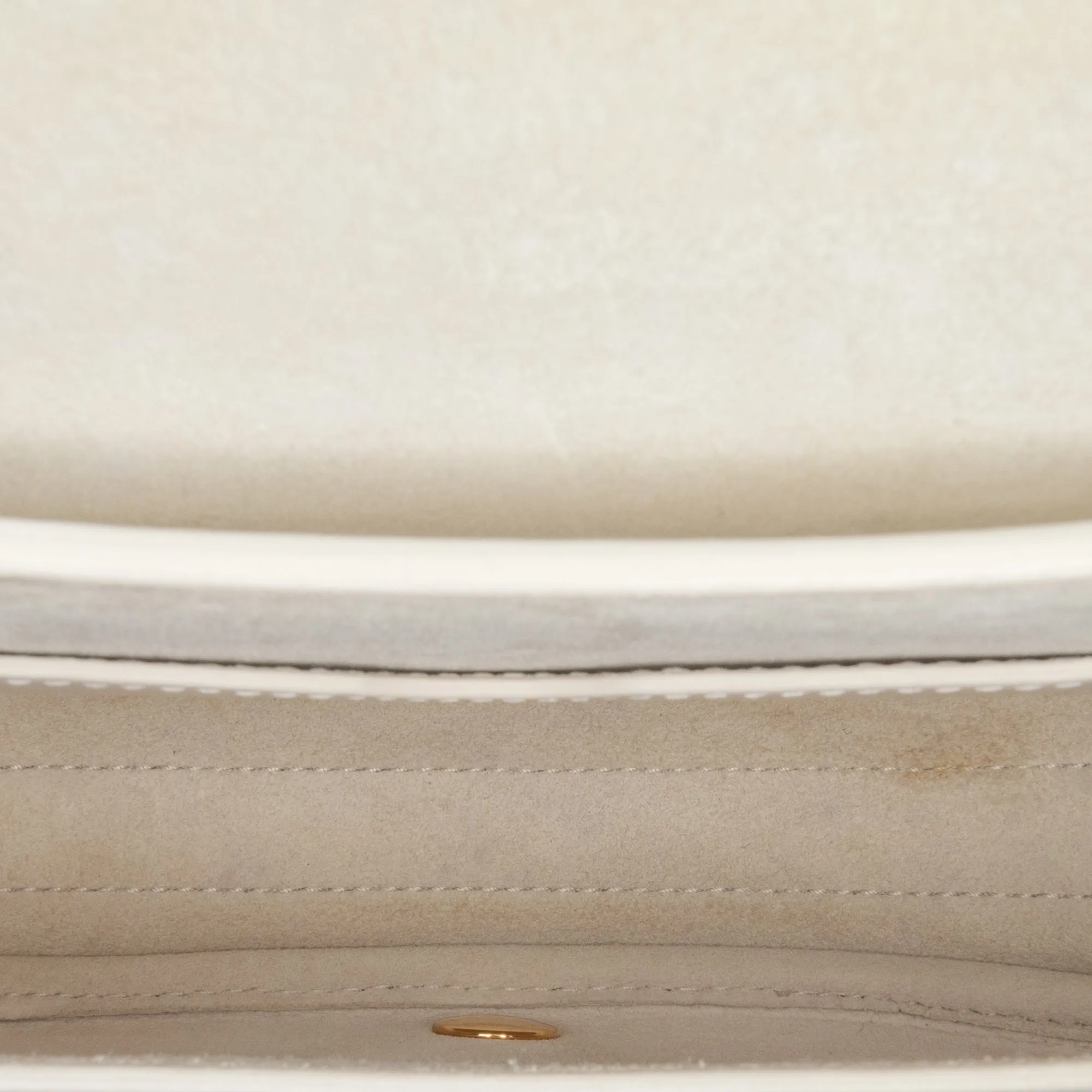 White Dior Small Leather Bobby Crossbody