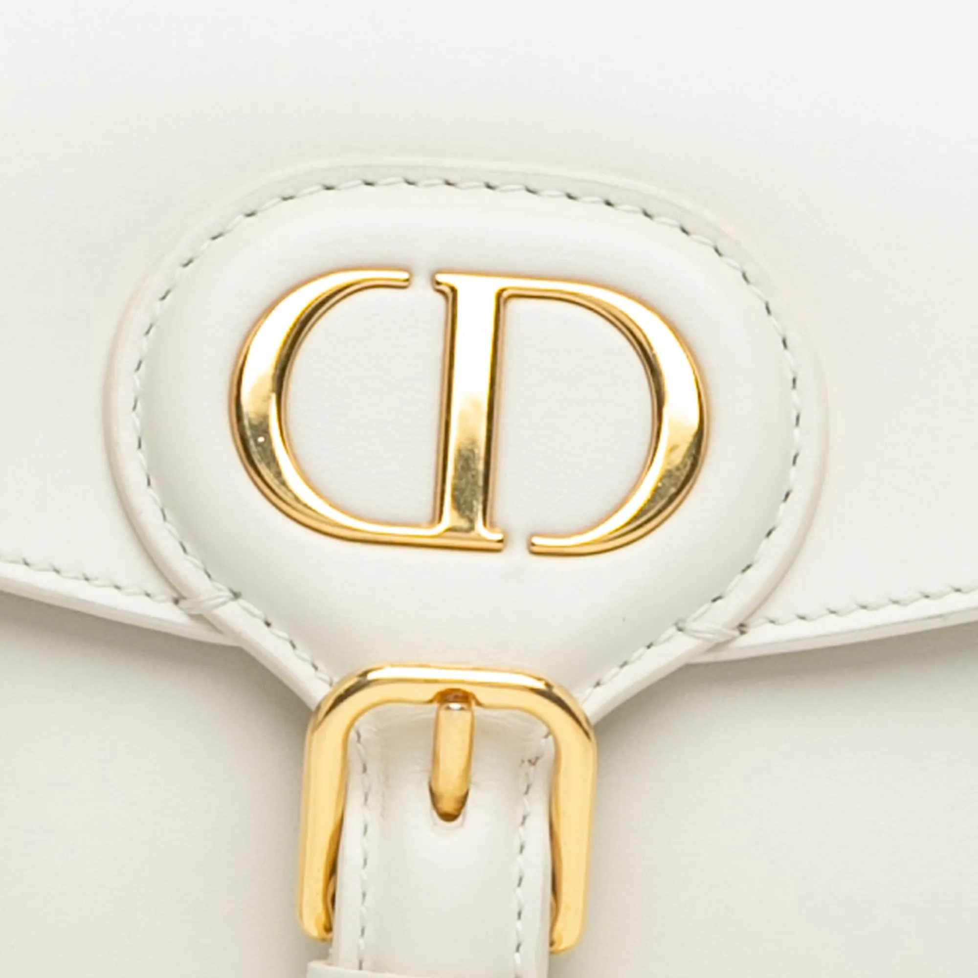 White Dior Small Leather Bobby Crossbody