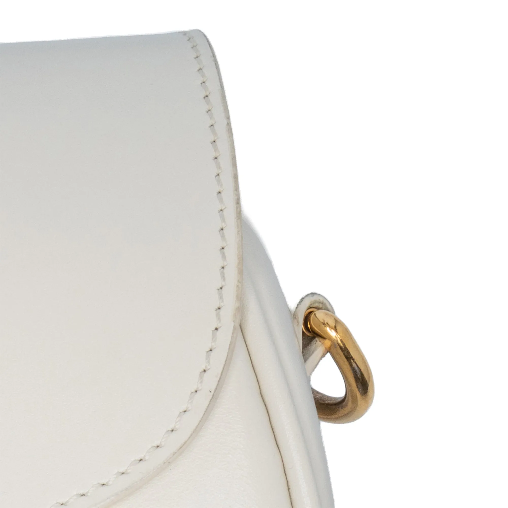 White Dior Small Leather Bobby Crossbody