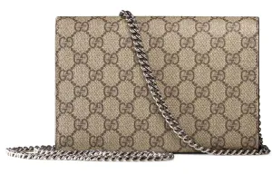 (WMNS) GUCCI Dionysus Series Synthetic canvasChain bag Dionysus Brown