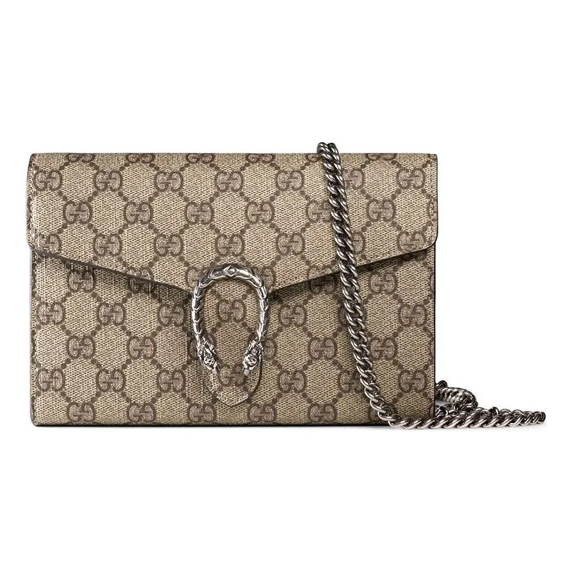 (WMNS) GUCCI Dionysus Series Synthetic canvasChain bag Dionysus Brown